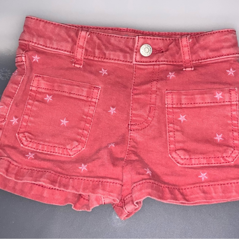 Cat & Jack Pink Star-Patterned Kids Shorts